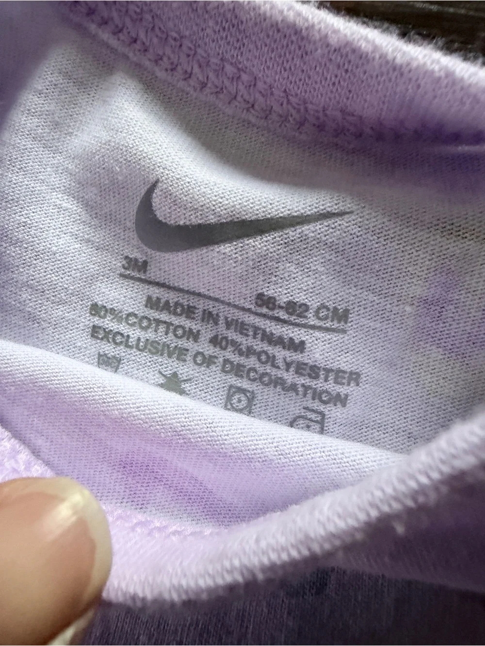Nike Purple and Yellow Baby Joggers Set 3M